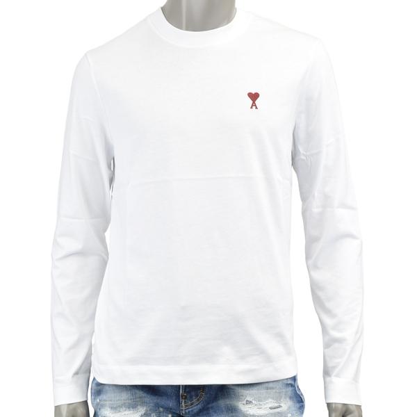 AMI Alexandre Mattiussi アミ アレクサンドロ マテュッシ AMI DE COEUR L/S T-SHIRT 長袖Tシャツ ロンT UTS235 724 100 ｜MONDOROBE 店