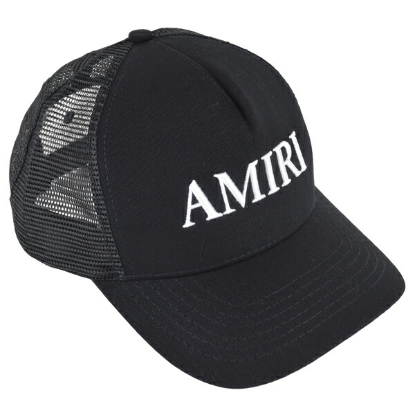 新品正規品　AMIRI MAロゴ　フルキャンバス キャップ　ブラック　アミリ AMIRI アミリ MA OUTLINE CANVAS HAT/刺繍ロゴ フルキャンバス