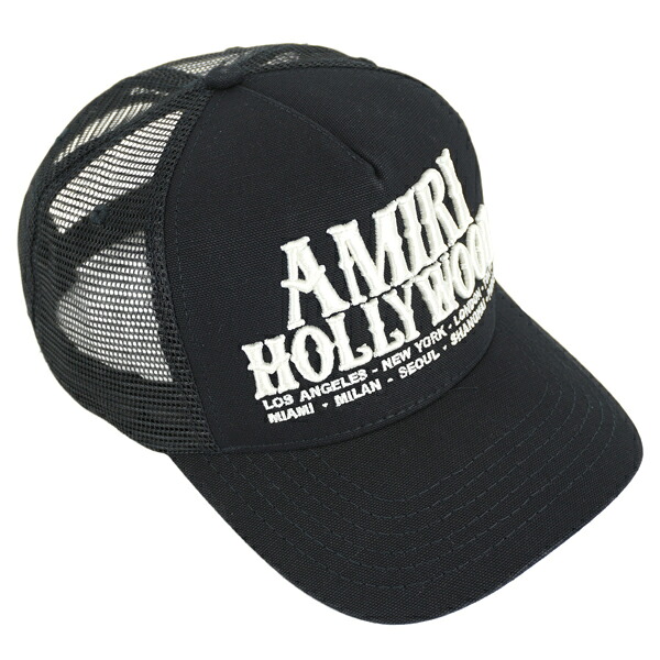 AMIRI アミリ HOLLYWOOD TRUCKER HAT/刺繍 ロゴ キャップ AMSAHE1015 001