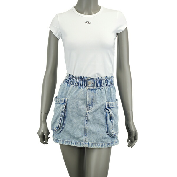 DIESEL ディーゼル  T-ANGIE-OD/刺しゅうロゴタイプ ティーシャツ  A19912 0AFAA 100