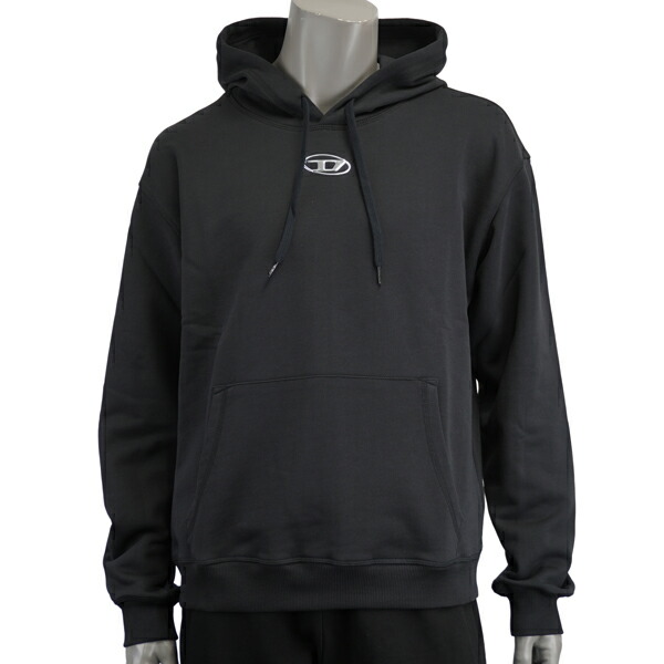DIESEL ディーゼル S-NORM-HOOD-IOD/オーバルDロゴ プルオーバーパーカー A20447 0BKBW 900