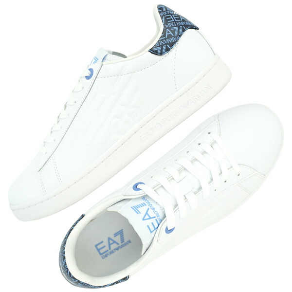 EA7 EMPORIO ARMANI イーエーセブン エンポリオ・アルマーニ CLASSIC CC SNEAKERS/ビッグイーグル エンボス加工 レザースニーカー 7X000331 AF10848 MZ576画像