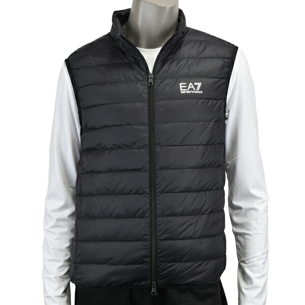 EA7 EMPORIO ARMANI イーエーセブン エンポリオ・アルマーニ ロゴ プリント ライトダウンベスト 8NPQ06 PNGPZ 1200 ｜MONDOROBE 店