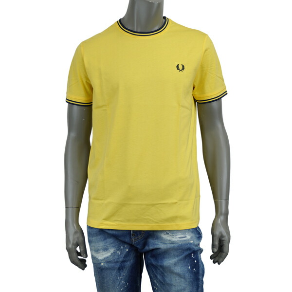 FRED PERRY フレッドペリー  TWIN TIPPED T-SHIRT/ティップライン ティーシャツ  M1588  06B LMNBRLY-TNSBLUE メンズファッション-トップス-Tシャツ・カットソー