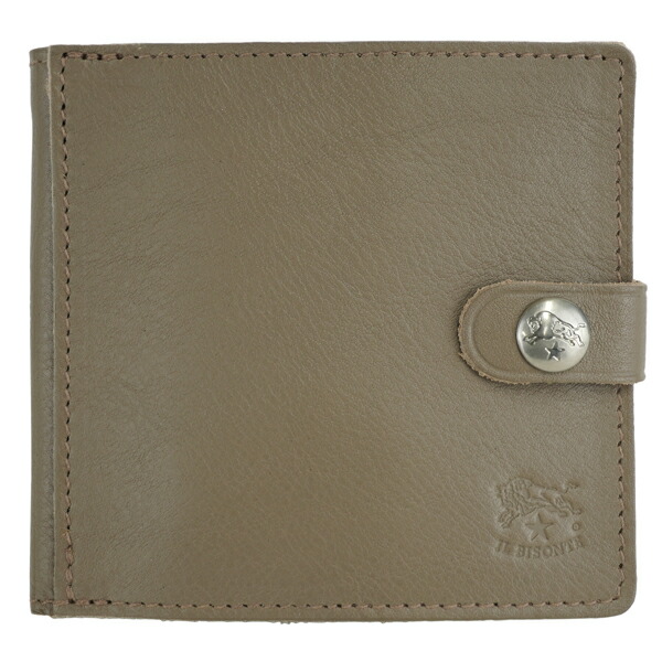 IL BISONTE イルビゾンテ BI FOLD WALLET　二つ折り財布　コンパクト財布　メンズ　レディース　ユニセックス SBW015 PV0005 GY103N/Tortora