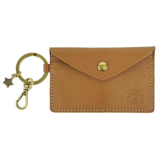 IL BISONTE イルビゾンテ KEY HOLDER キーリング付き　 カードケース　 SKH042 PV0001 BW553B/Gianduia