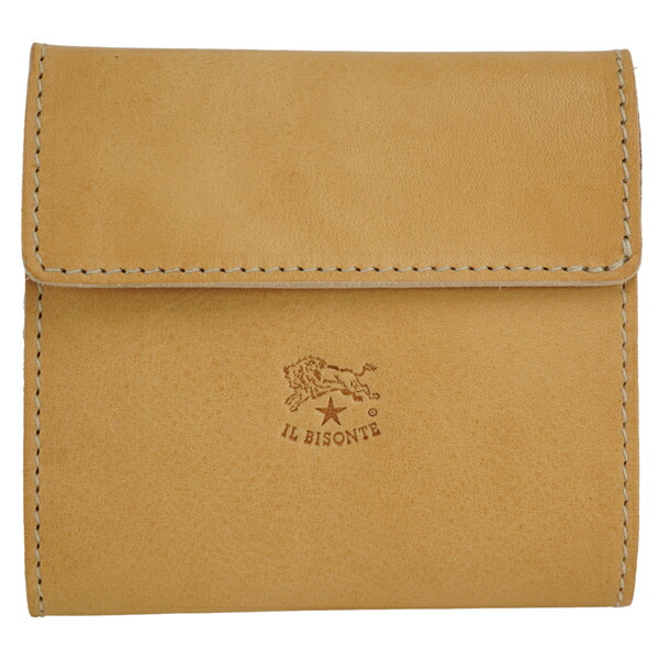 IL BISONTE イルビゾンテ  MEDIUM WALLET 三つ折り紙入れ パウダーコンパクト紙入れ メンズ レディース ユニ一発やる  SMW022 PV0005 NA106B/Naturale