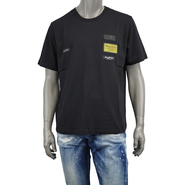 MM6 Maison Margiela エムエムシックス  LABEL PATCH T-SHIRT/継ぎ切れ ロゴタイプ ティーシャツ  SH0GC0069 S24311 900