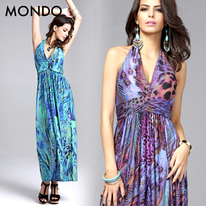楽天市場 ワンピース ロング レディース セクシー マキシ マキシワンピ ドレス パッド入り グリーン 緑 パープル 紫 女性 大人 綺麗 バックレス 紐 背中 ロング丈 マキシ丈 ノースリーブ 柄 パーティー 二次会 イベント セレブ 欧米 海外 バカンス ファッション モンド