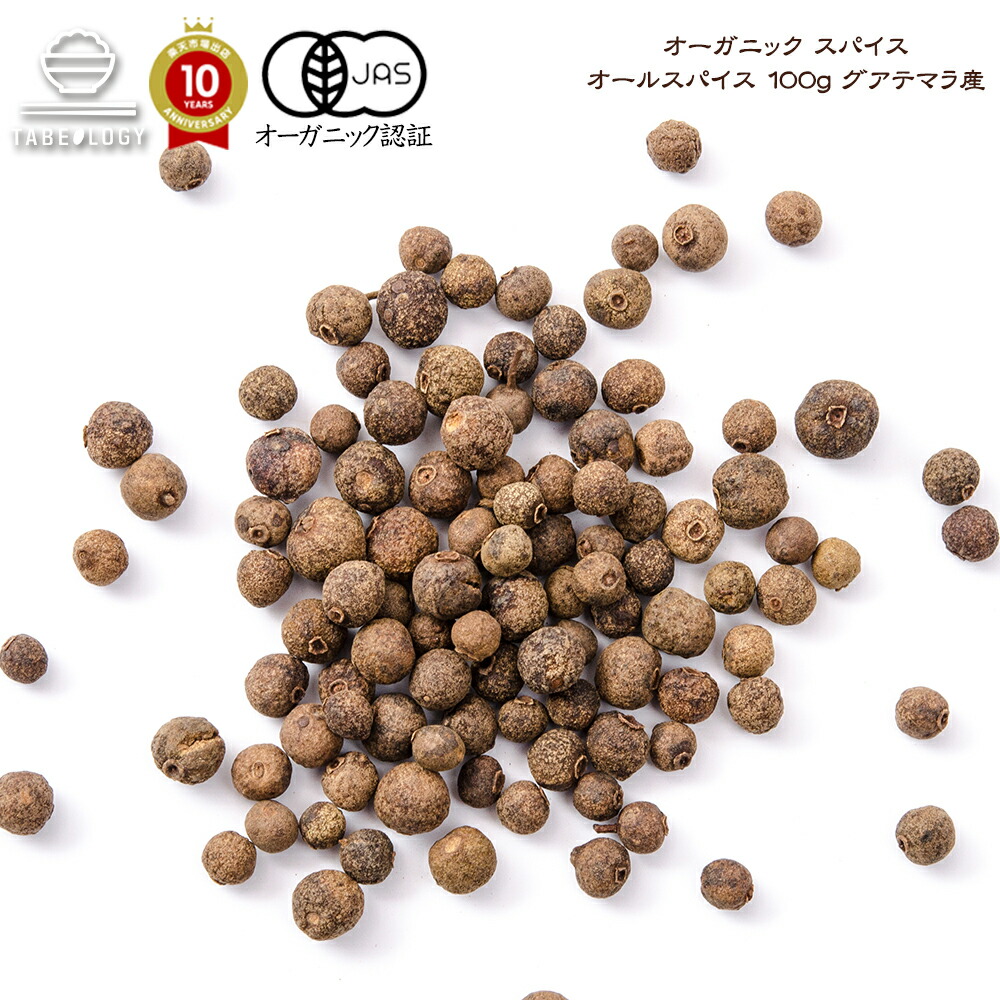【 有機JAS 】 オーガニック オールスパイス 500g グアテマラ産【 送料無料 】 「 無添加 スパイス ギフト 万能 おすすめ カレー 唐揚げ エスニック料理 料理 手作り　無農薬 無化学肥料 家庭用 業務用 」｜TABEOLOGY（タベオロジー）