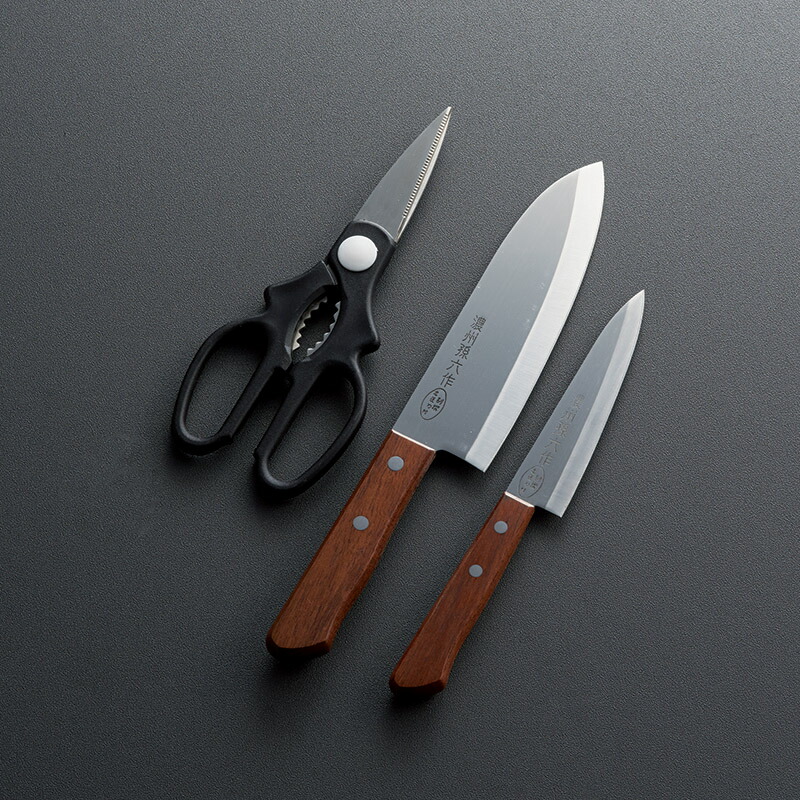 濃州孫六作　チタンコーティング　AOD包丁3点セット 濃州孫六作 AODチタンコーティング包丁3本セット | シャディ