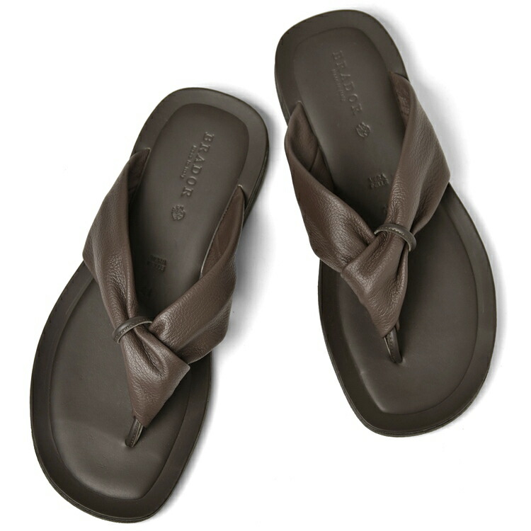 超大特価 ブラドール Brador レザーサンダル シボ革 ダークブラウン サンダル メンズ イタリア Smartpipe Com Br