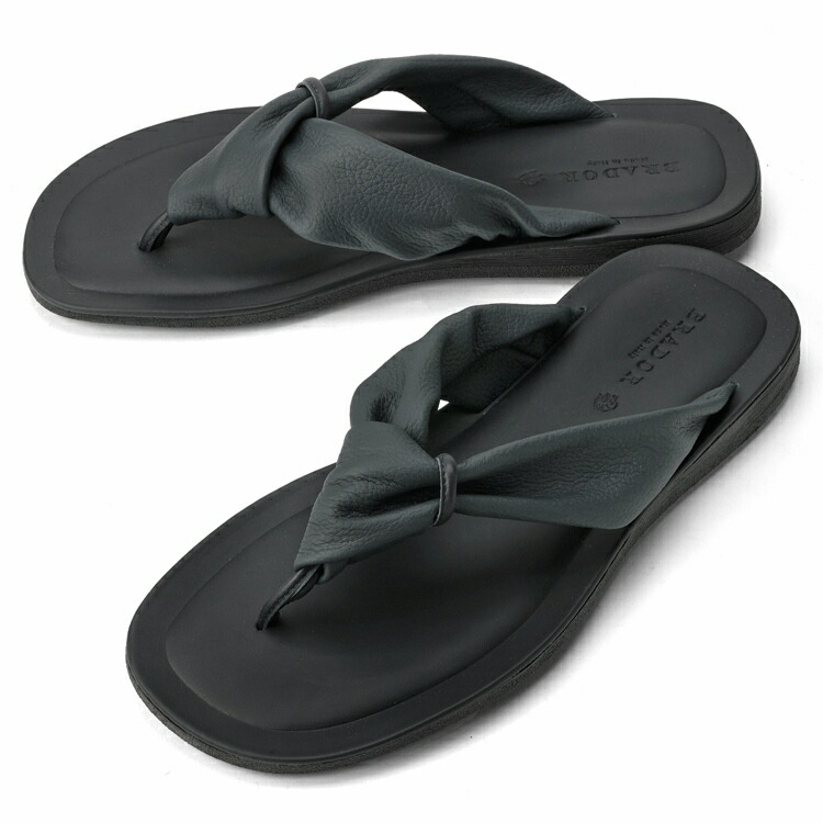 楽天市場 ブラドール Brador レザーサンダル シボ革 ブラック 黒 サンダル メンズ イタリア Grandpere