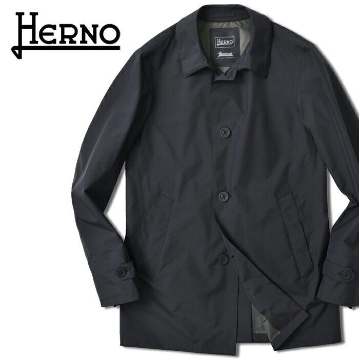 激安直営店 ゴアテックス ハット付き ネイビー Im039ul 91 スプリングコート ステンカラーコート Herno クリアランス ヘルノ 撥水 春夏 ラミナー He 037 Www Egyhealthexpo Com