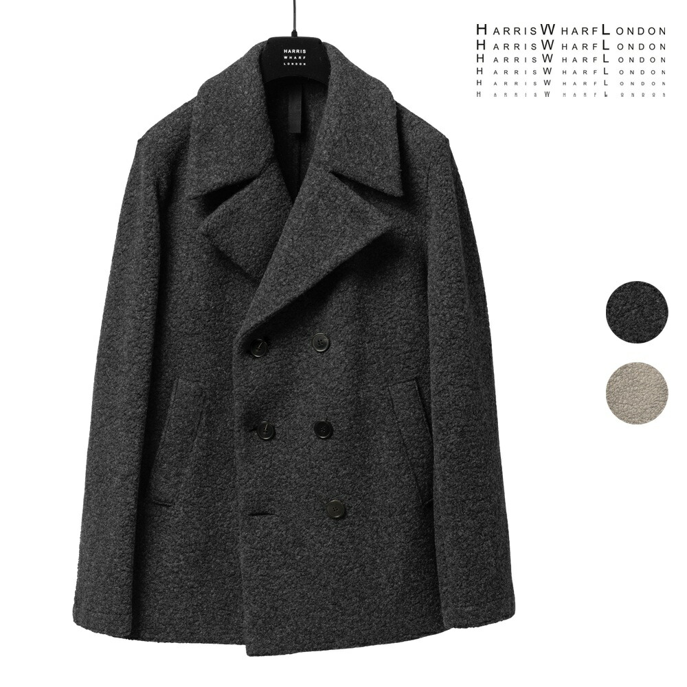 HARRIS WHARF LONDON  メンズ  ウール コート ピーコート HARRIS WHARF LONDON メンズ ウール コート ピーコート