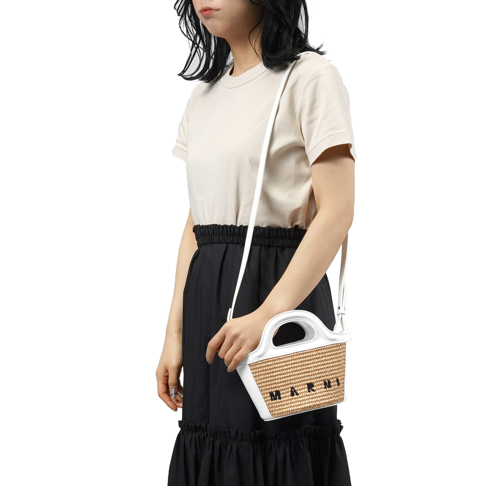 定価8万 未使用 マルニ MARNI マイクロミニ 2way バッグ カゴバッグ-