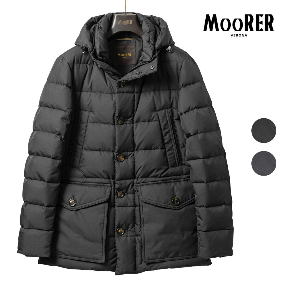 ムーレー MOORER FAGIO-KM ファジオ ダウンジャケット ネイビー ブラック ダウン メンズ 秋冬 フード付き N-3B メンズダウン ダウンコート ミドル丈 ダウン メンズダウンジャケット メンズアウター ミリタリー シンプル ブランド イタリア 25AW 秋 冬｜GRANDPERE（グランペル）