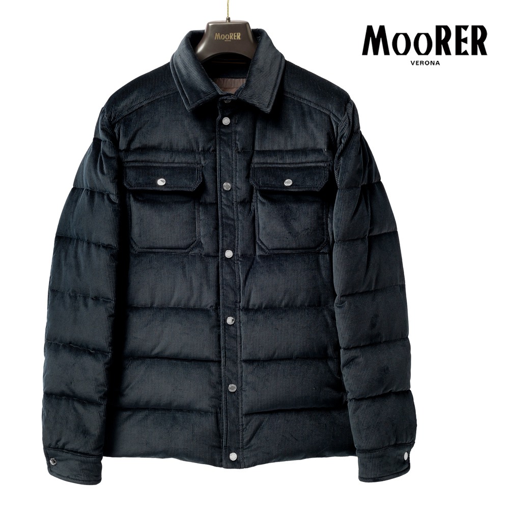 MOORER（ムーレー） 50サイズ ナイロン シングルライダースジャケット MooRER（ムーレー）〉のナイロンライダースジャケット