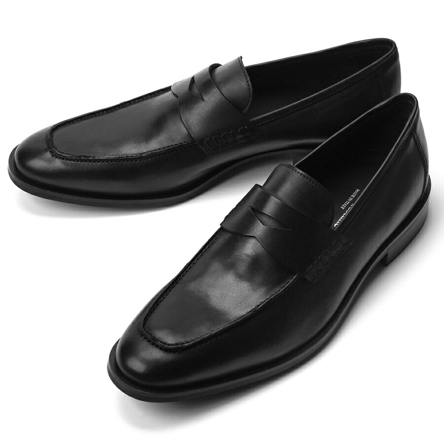 トスカーナの履き心地の良いシューズファクトリーブランド Toscane メンズ靴 イタリア Manovie トスカーネ Toscane Penny ローファー ドレスシューズ ローファー ブラック メンズ イタリア マノヴィエ Ian 革靴 ビジネスシューズ Grandpere