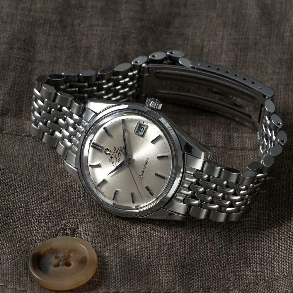 【中古】オメガ シーマスター クロノメーター OMEGA Seamaster Chronometer 168.024 cal.564 SS ブレスレット 166.010 SP ステンレス 腕時計 ヴィンテージ ウォッチ アンティーク 時計 自動巻 機械式 自動 メンズ 機械式時計 OH済【非防水】｜GRANDPERE（グランペル）
