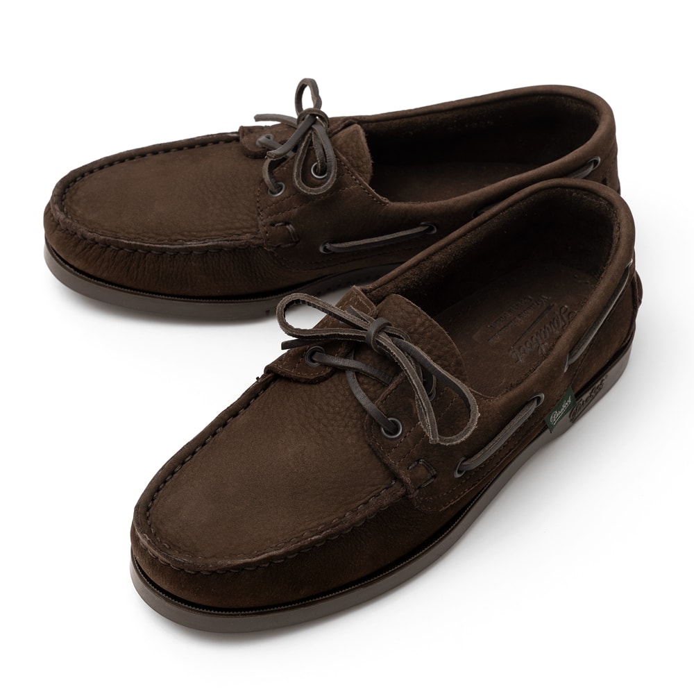 パラブーツ PARABOOT バース デッキシューズ BARTH MARINE シボ革 スエード ダークブラウン NUB CHOCOLAT ラバーソール モカシン スリッポン 780571 メンズ革靴 高品質 メンズ ブランド 履き心地 紳士靴 カジュアル 革靴 おしゃれ 春 夏｜GRANDPERE（グランペル）