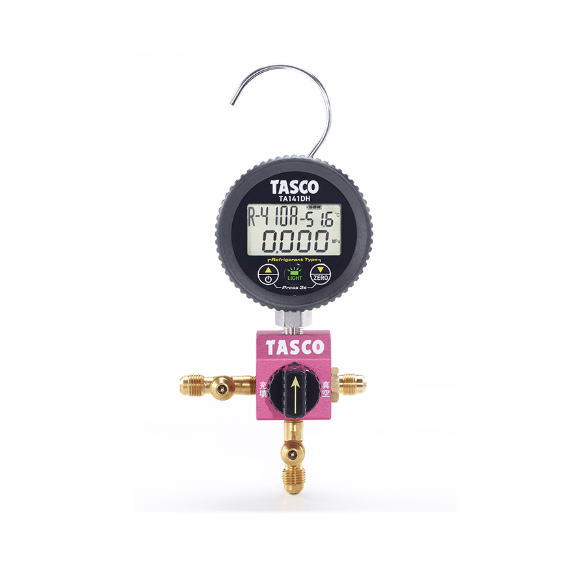 TASCO（タスコ） R410A,R32,R463A-J用ボールバルブ式デジタルシングルゲージマニホールド　 TA123DH