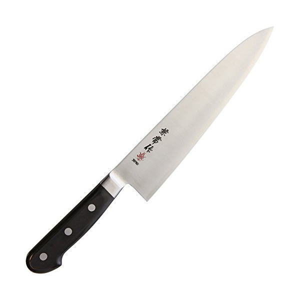 関兼常　 青鋼本割込　口金付黒合板柄　包丁　 牛刀　刃渡り210mm　KC-122