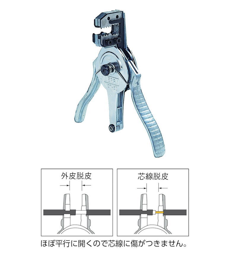 MERRY（室本鉄工）　ＶＶＦ線ストリッパー　VST50｜工具のお店　モンジュＳＨＯＰ