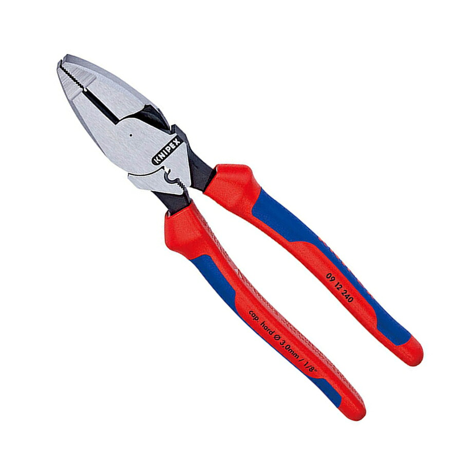 KNIPEX(クニペックス)　架線工事用強力ペンチ(圧着付)　0912-240｜工具のお店　モンジュＳＨＯＰ