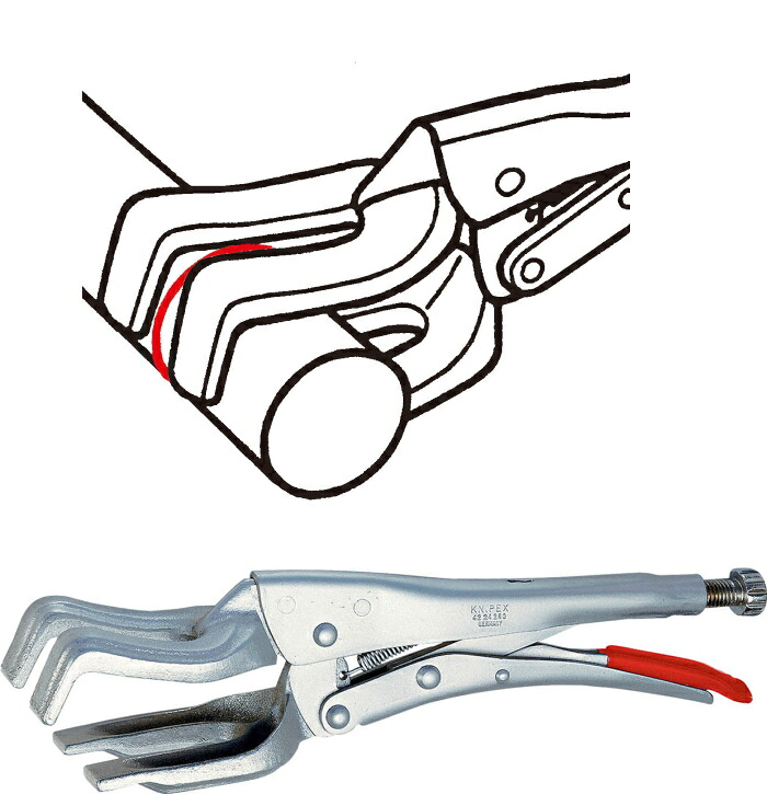 KNIPEX(クニペックス)　 溶接用グリッププライヤー　 4224-280 6,048円