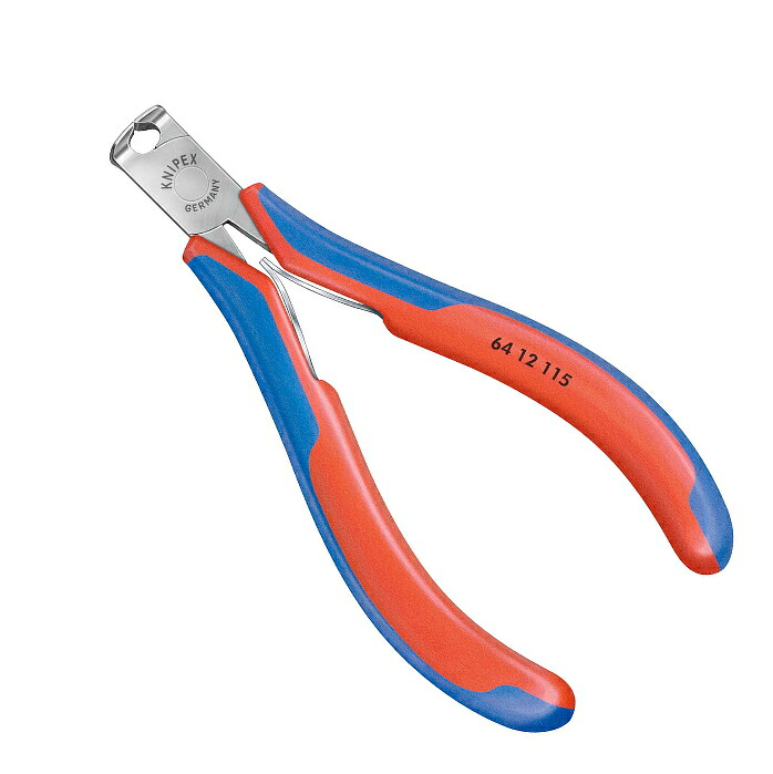 KNIPEX(クニペックス) エレクトロニクスエンドカッティングニッパー 切断面:小さい傘状 6412-115|工具のお店 モンジュSHOP