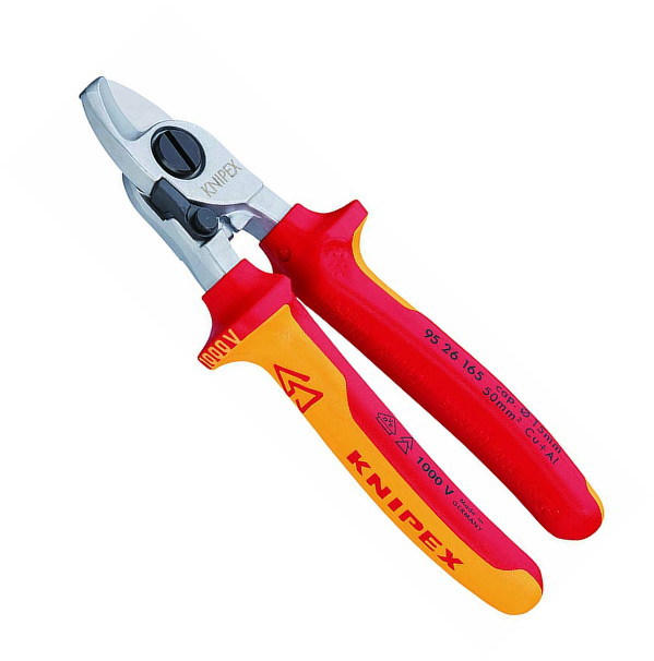 KNIPEX(クニペックス) 絶縁ケーブルカッター(バネ付) 1000V 9526-165|工具のお店 モンジュSHOP