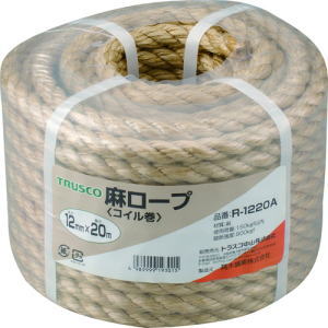 TRUSCO(トラスコ) 麻ロープ(3つ打タイプ) 12mm×20m