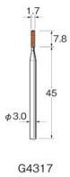 Leutor(リューター) 機械研削用 軸付砥石 (インターナル研削用) φ1.7×7.8