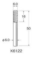 Leutor(リューター) 超硬カッター クロスカット φ6.0×16mm