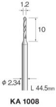 Minimo（ミニター） スチールドリル　1.2mm　 軸径2.34　入数10本