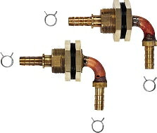 カクダイ　 一口循環シリーズ　 ユニットバス貫通金具　 ペア耐熱管用　10A