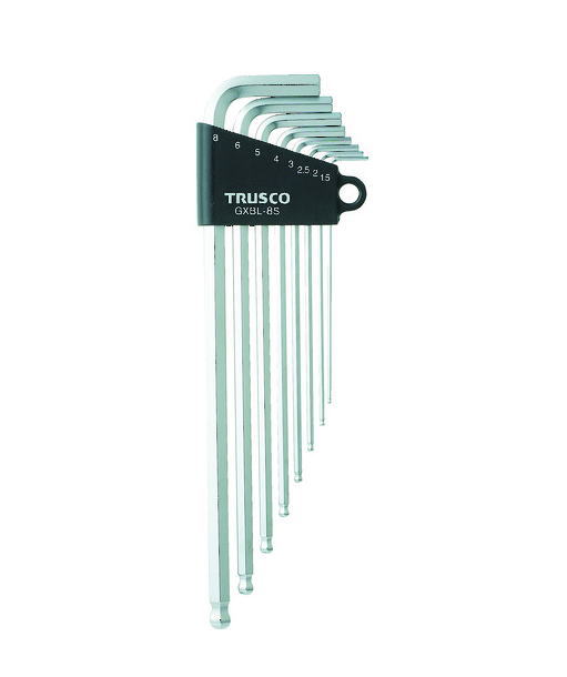 TRUSCO(トラスコ) ボールポイント六角棒レンチ ロングタイプ　 8本セット