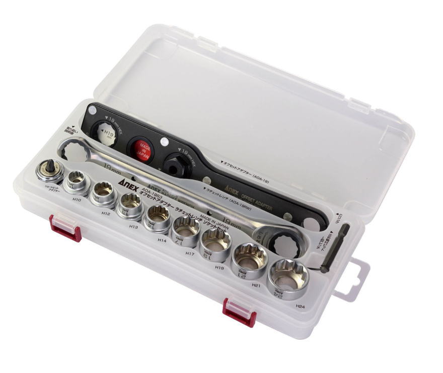 ANEX(兼古製造所) オフセットアダプタ(ラチェットレンチセット) AOA-19S3