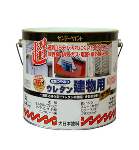 サンデーペイント　建物用水性塗料　アイボリー　3L｜工具のお店　モンジュＳＨＯＰ