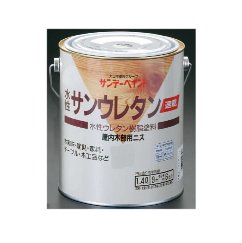速乾水性木部用ニス　 透明艶消し　1.4Ｌ