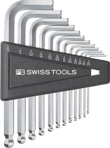 PB SWISS TOOLS ボール付六角棒レンチセット(インチ) 212ZH-12|工具のお店 モンジュSHOP