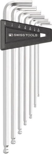PB SWISS TOOLS　 ボール付 ロング六角棒レンチセット(インチ) 212ZLH