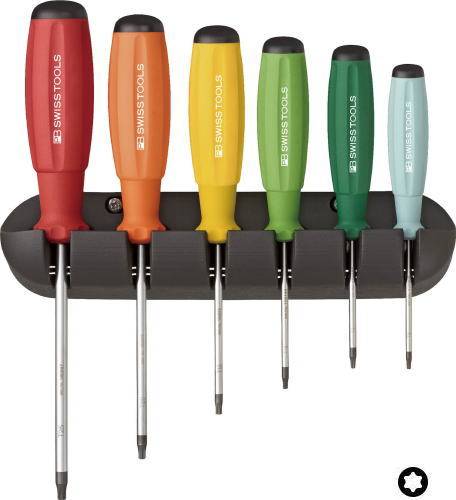PB SWISS TOOLS　スイスグリップレインボーヘクスローブドライバーセット　8440RB｜工具のお店　モンジュＳＨＯＰ