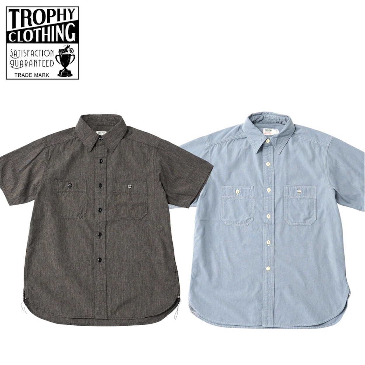 TROPHY CLOTHING / トロフィークロージング / "Signal Covert S/S Shirt" 2colors / シャンブレーシャツ / ワークシャツ / 半袖シャツ｜MONKEY WRENCH