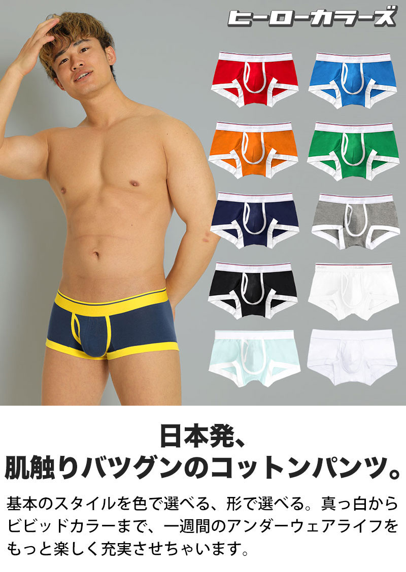 ボクサーパンツ 前開き ローライズボクサーパンツ メンズ ヒーロー