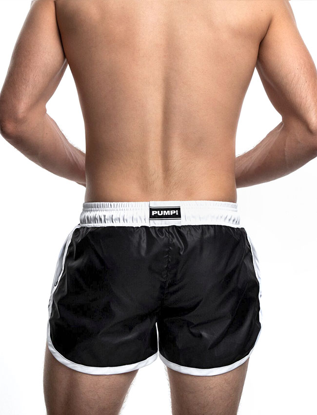 Pump パンプ メンズ水着 メンズ水着 ボクサートランクス Black ボードショーツ サーフパンツ 膝上 ショート丈 パンプ Black Watershort 男性水着 ビーチウェア 海パン スイムウェア ご返品不可 イージーモンキー送料無料