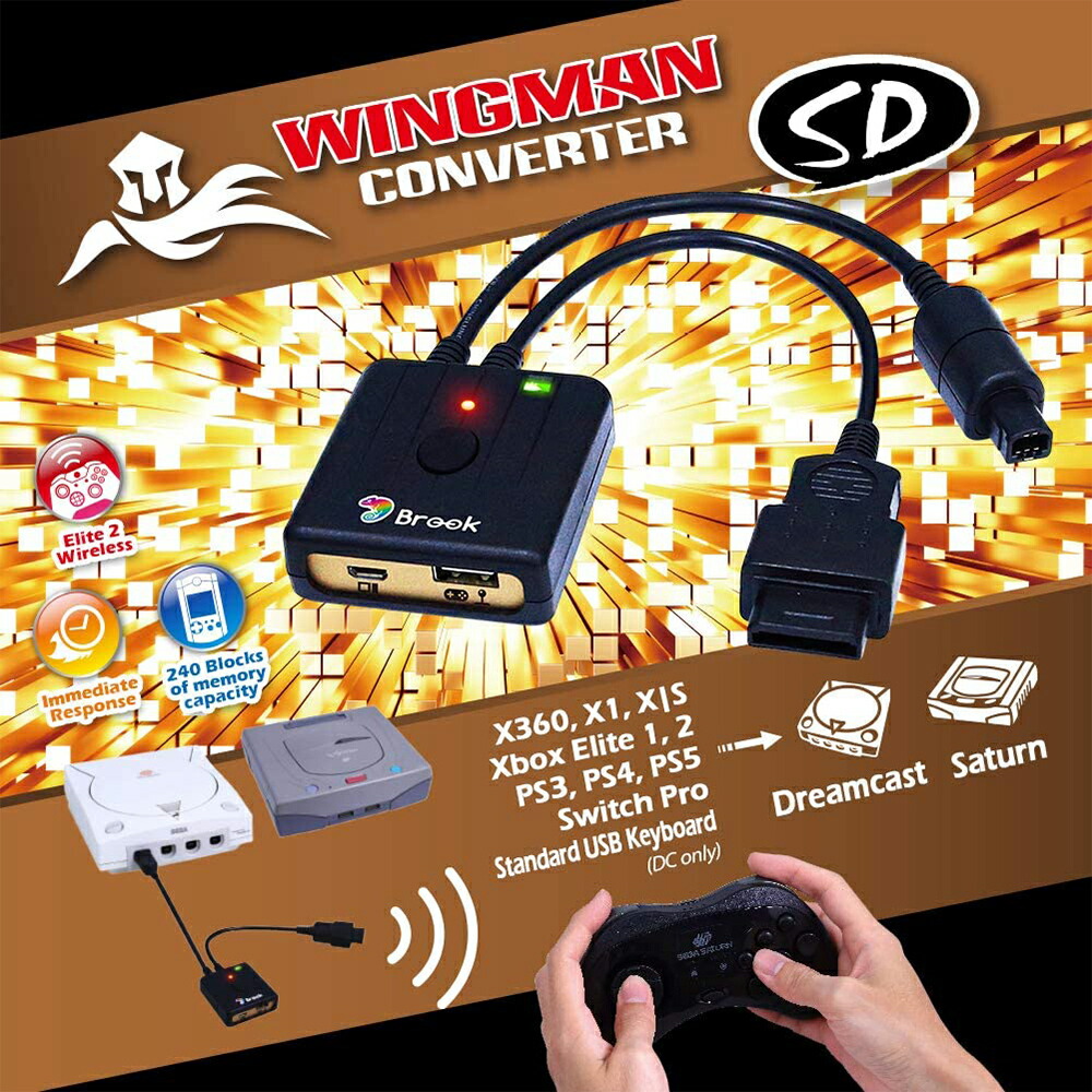 Brook Wingman Sd 舞台の袖マンsd変換器ps5 Xbox 360 Xbox One Xbox Elite1 Xbox Elite Series 2 Ps4 Ps3 Switch Pro 制御装置掛かり Dreamcast Saturn 志望割振る 貨物輸送無料 Cannes Encheres Com