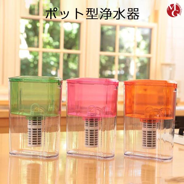 和蓮 ポット型浄水器 ピンク ガイアの水135 和蓮ポット waren ポット型浄水器 ビビアンクラブ