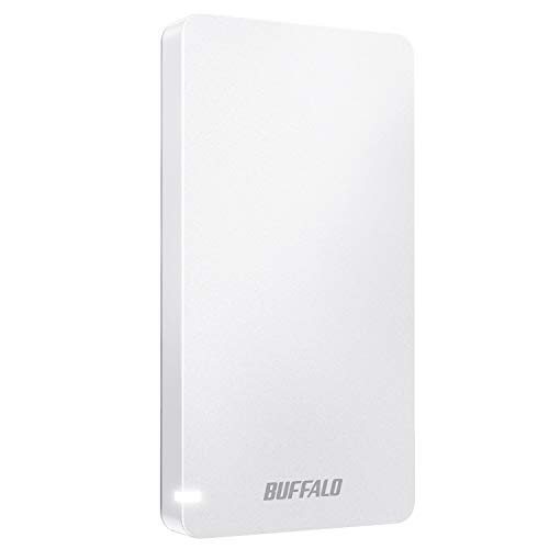 BUFFALO USB3.2Gen2 ポータブルSSD 960GB 名刺サイズ 読込速度530MB s 日本製 耐衝撃 SSD-PGM960U3-W 初売り メーカー動作確認済 PS4 ホワイト PS5 コネクター保護機構 N 海外最新